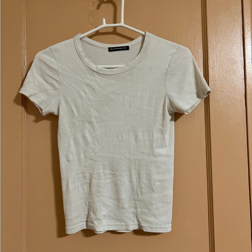 Brandy Melville white short sleeve top